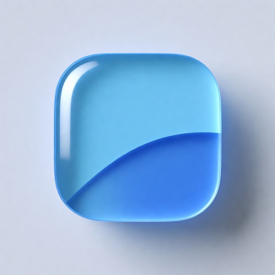 Blue square shape on light background Blue square shape on light background