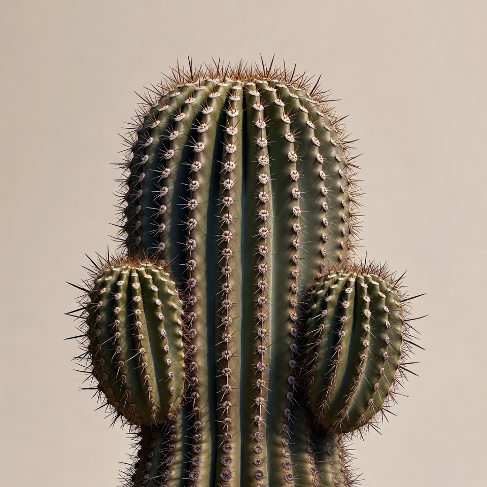 Cactus with spines and arms Cactus with spines and arms