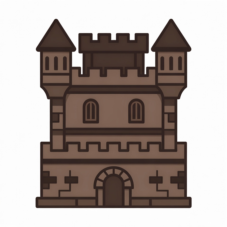 Castle design in simple style Castle design in simple style