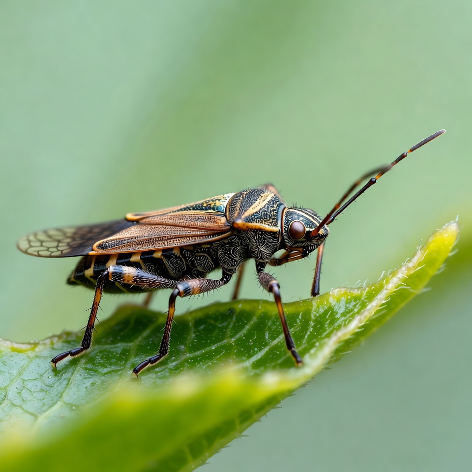 Insect on green leaf in nature Insect on green leaf in nature