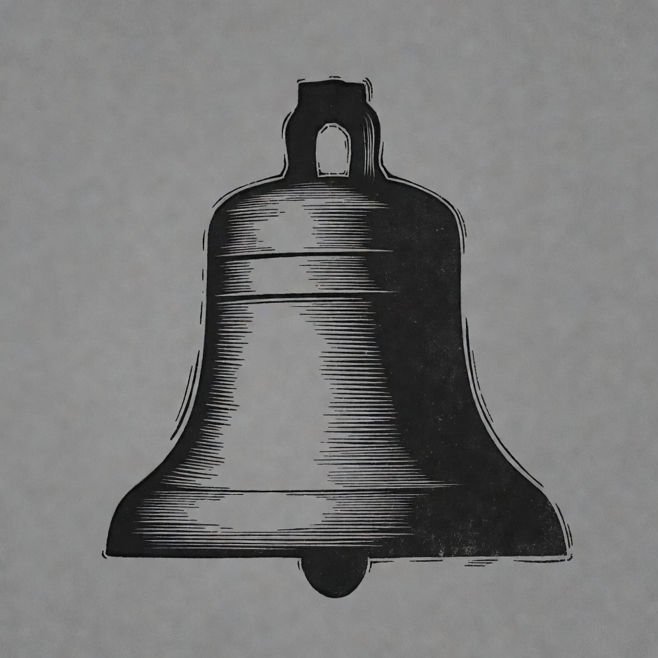 Bell illustration on plain background Bell illustration on plain background