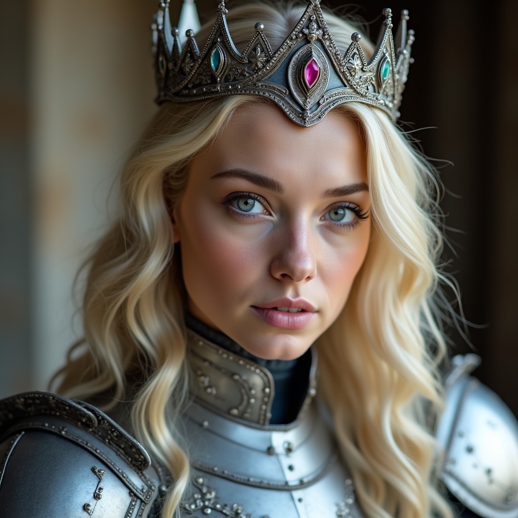 Woman in armor with crown Woman in armor with crown