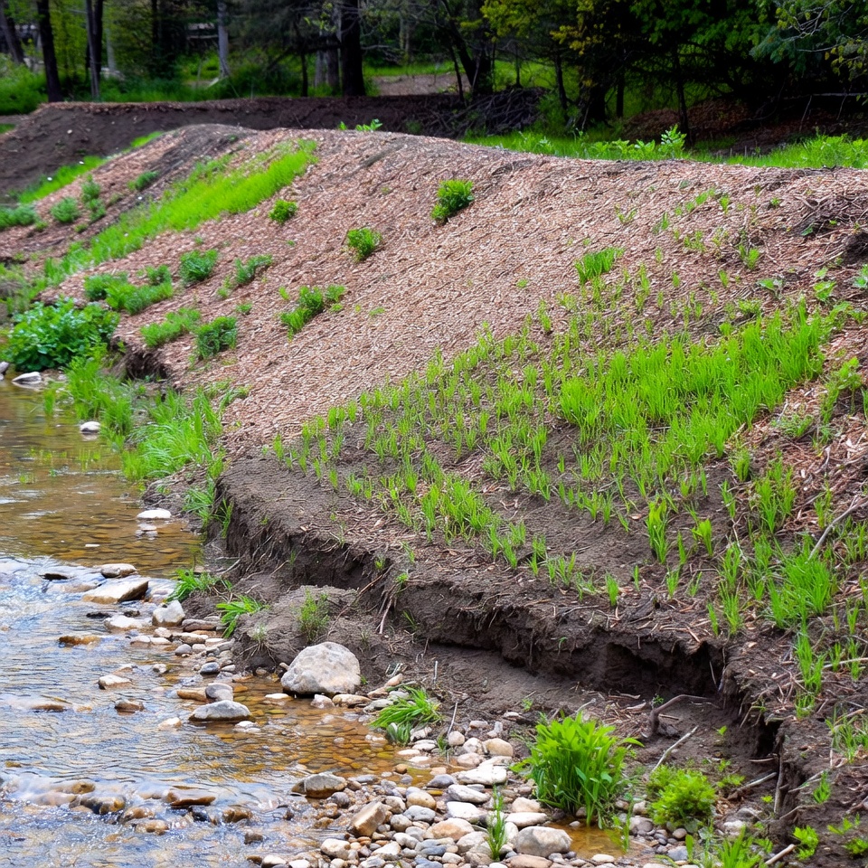 New growth near the riverbank New growth near the riverbank