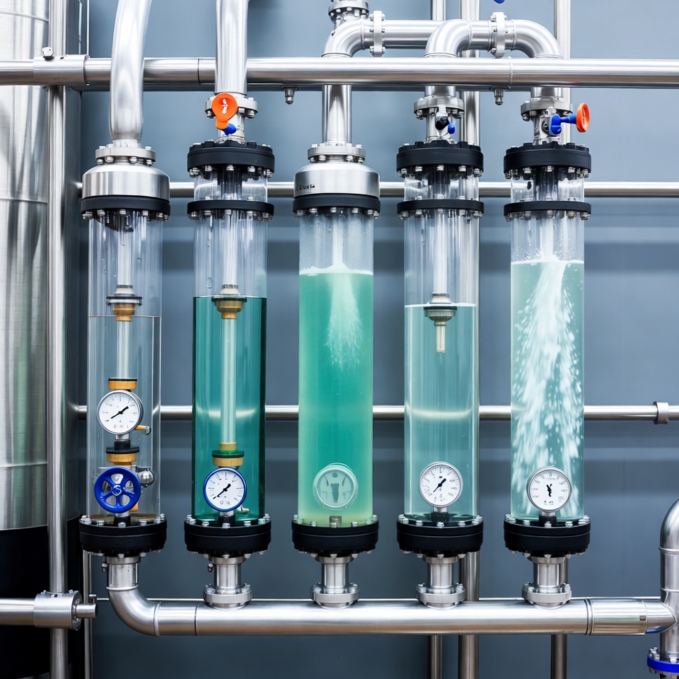 Water treatment process in facility setting Water treatment process in facility setting