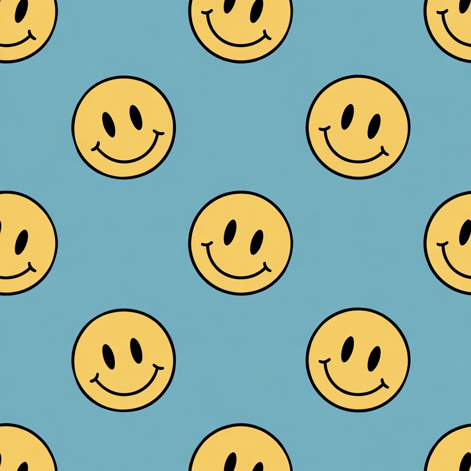Smiley faces on blue background Smiley faces on blue background