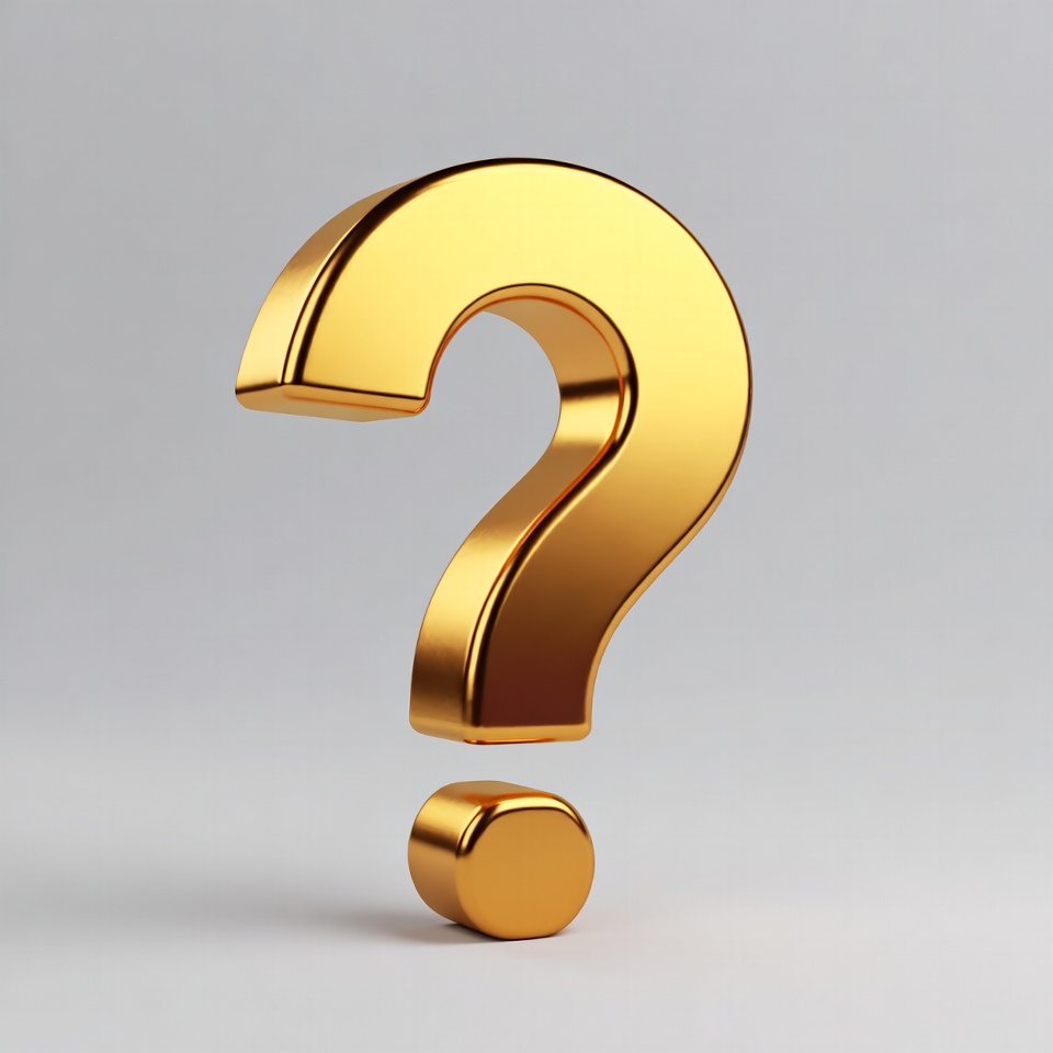 Golden question mark symbol on gray background Golden question mark symbol on gray background