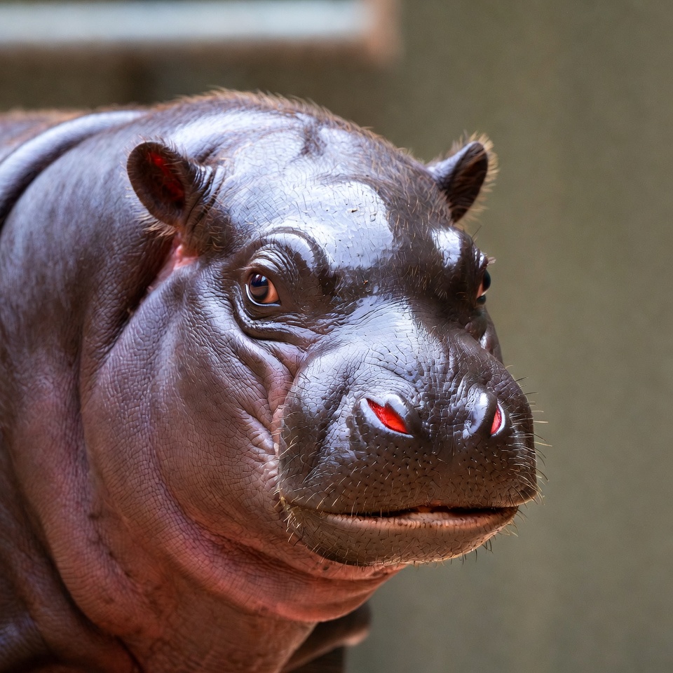 Baby hippo at the zoo Baby hippo at the zoo