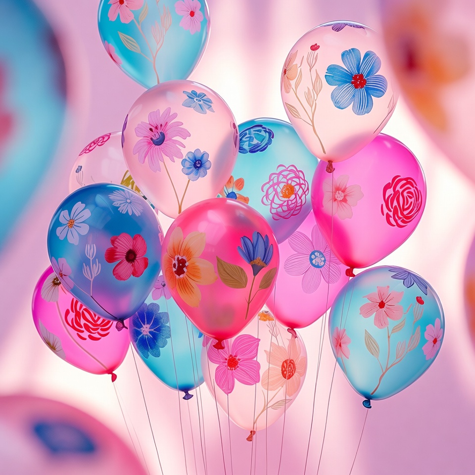 Colorful balloons at a celebration Colorful balloons at a celebration