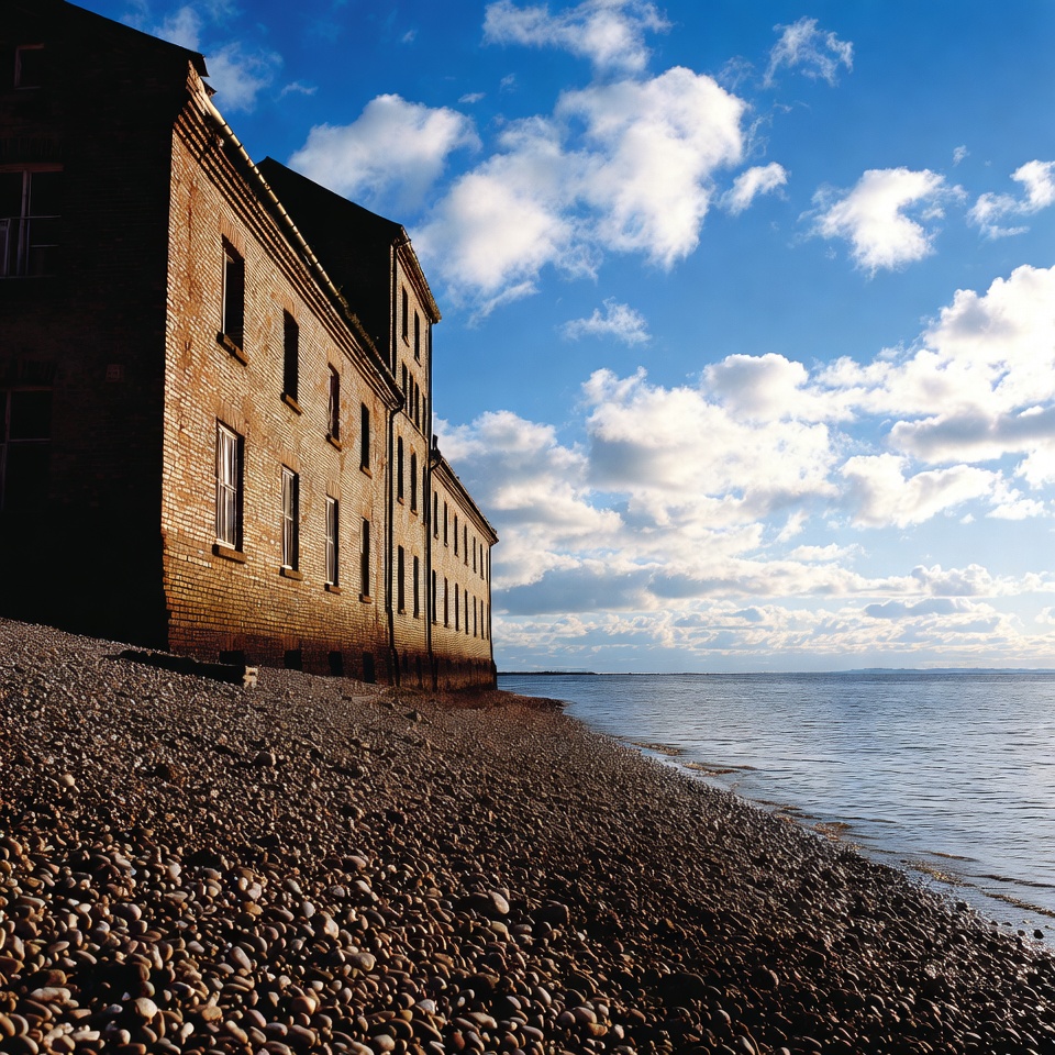 Old building by the river Old building by the river