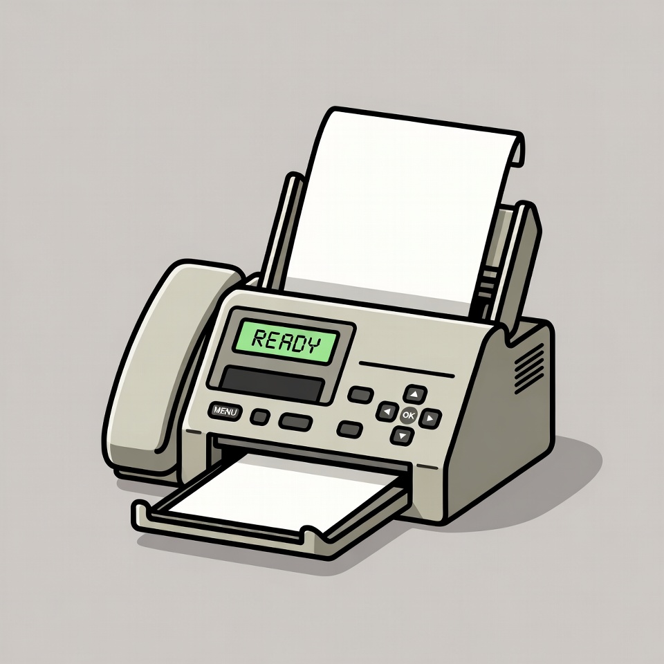 Fax machine ready for use Fax machine ready for use