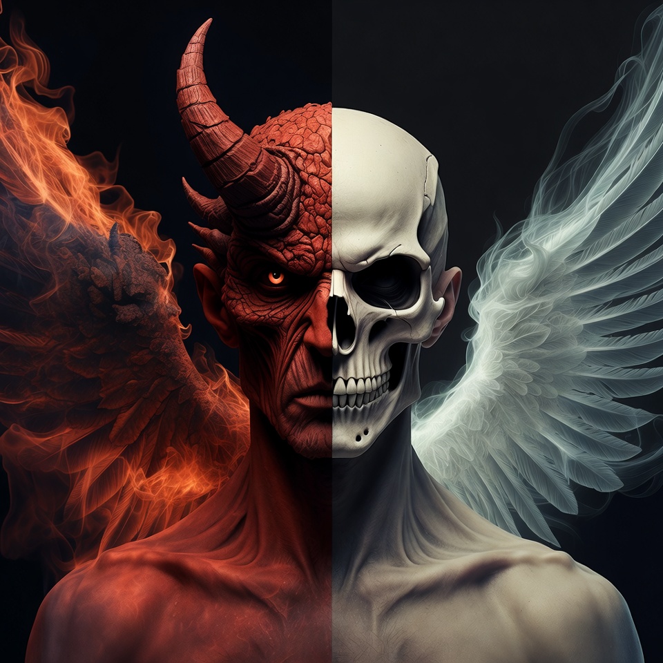 Balance of light and dark forces in art Balance of light and dark forces in art