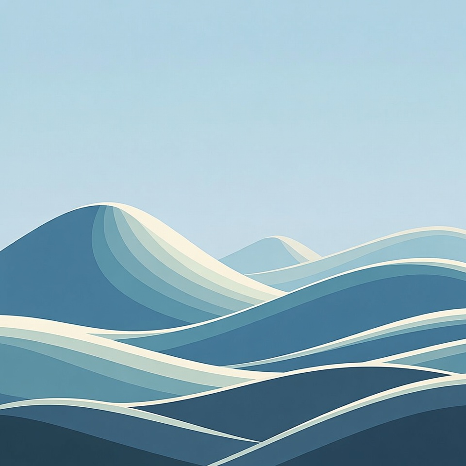 Waves on a calm day Waves on a calm day