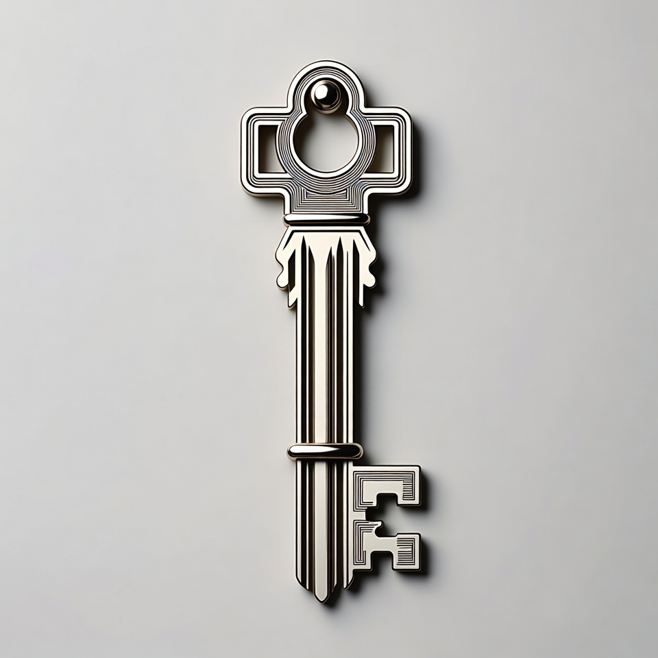Key design on plain background Key design on plain background