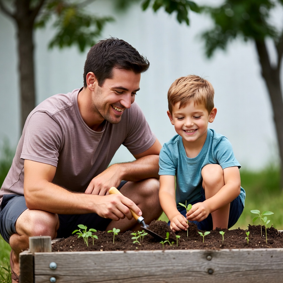 Planting seeds in the garden Planting seeds in the garden