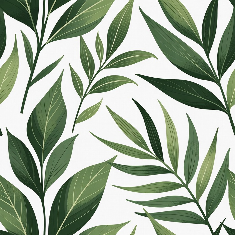 Green leaves on white background Green leaves on white background