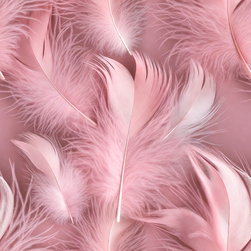 Soft pink feathers on fabric Soft pink feathers on fabric