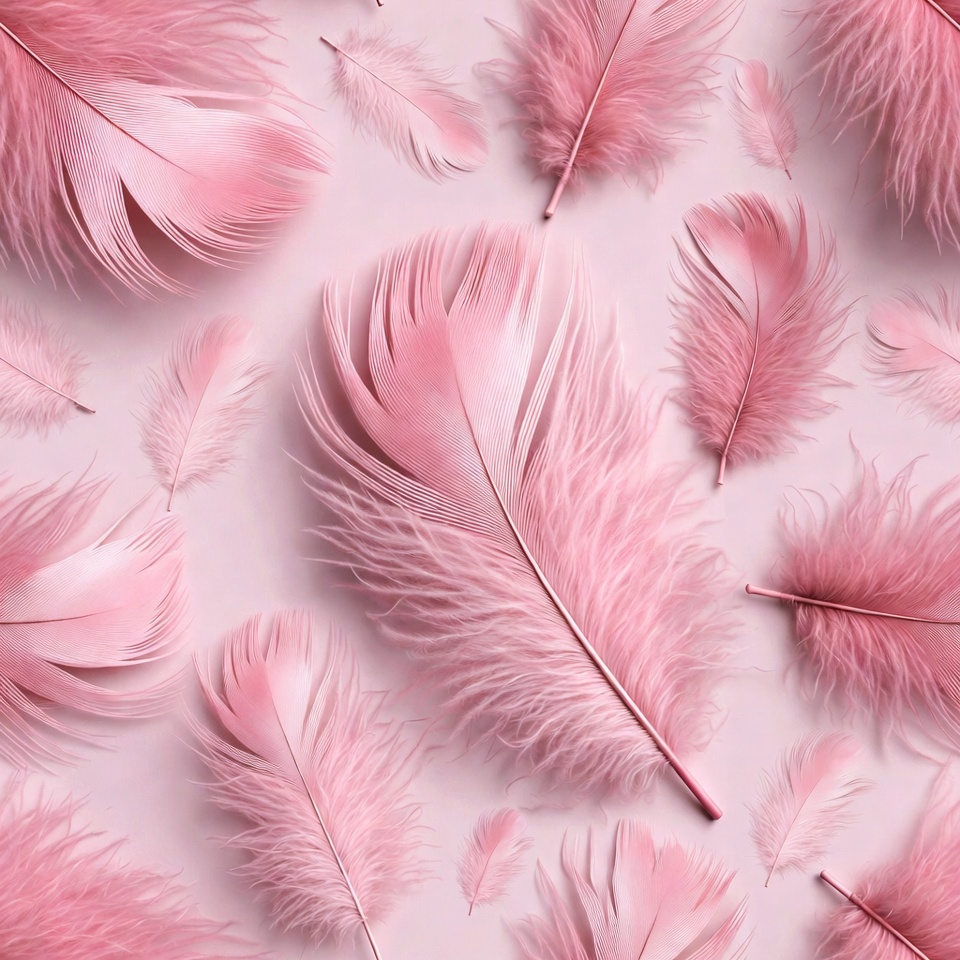 Pink feathers on light background Pink feathers on light background