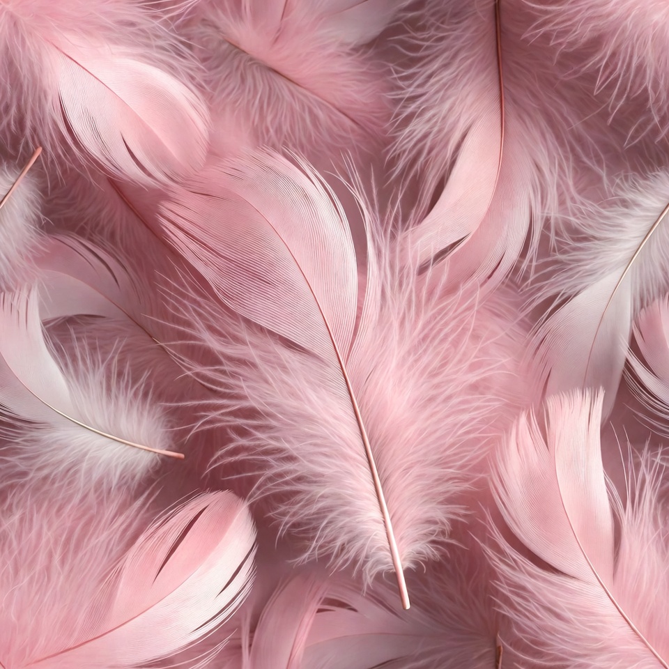 Soft pink feathers on a surface Soft pink feathers on a surface