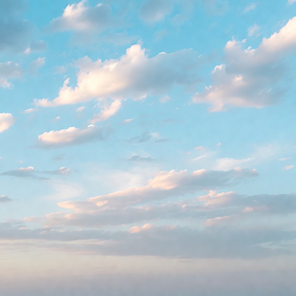 Clouds in the blue sky at sunset Clouds in the blue sky at sunset