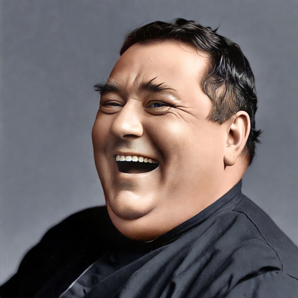 Man laughing with joy in portrait Man laughing with joy in portrait