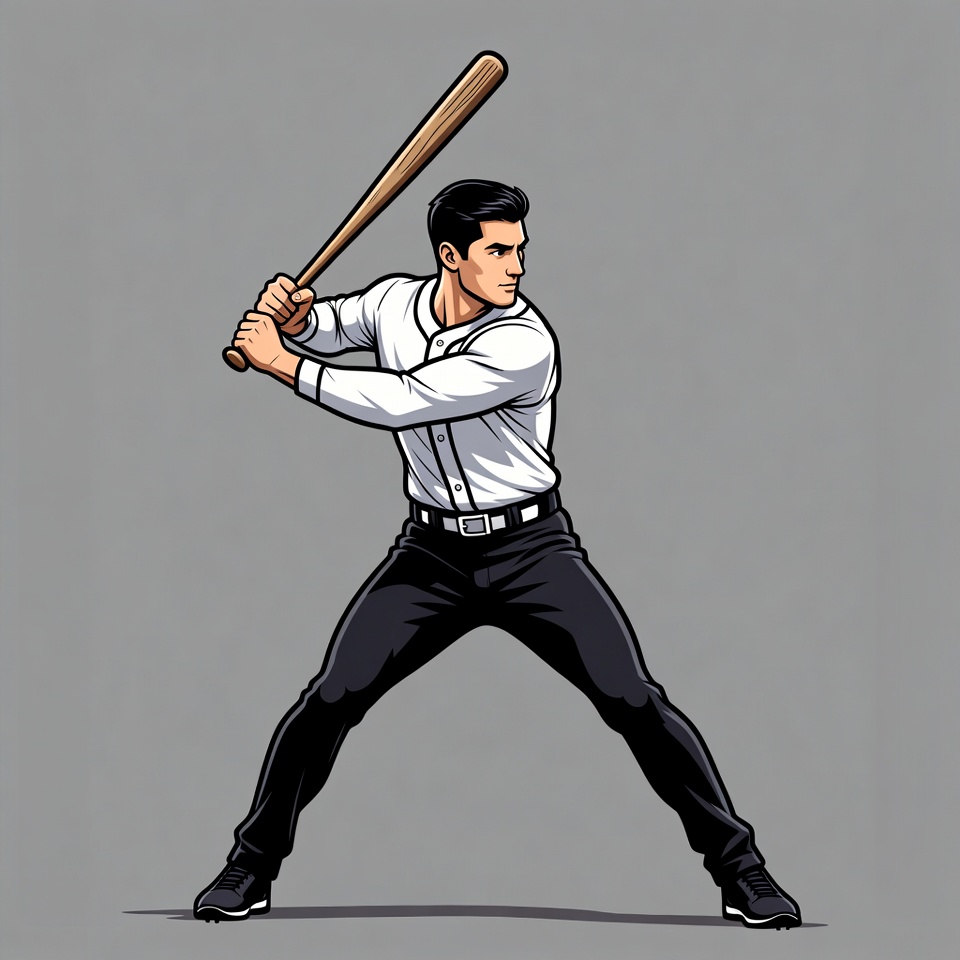 Man preparing to hit a baseball Man preparing to hit a baseball