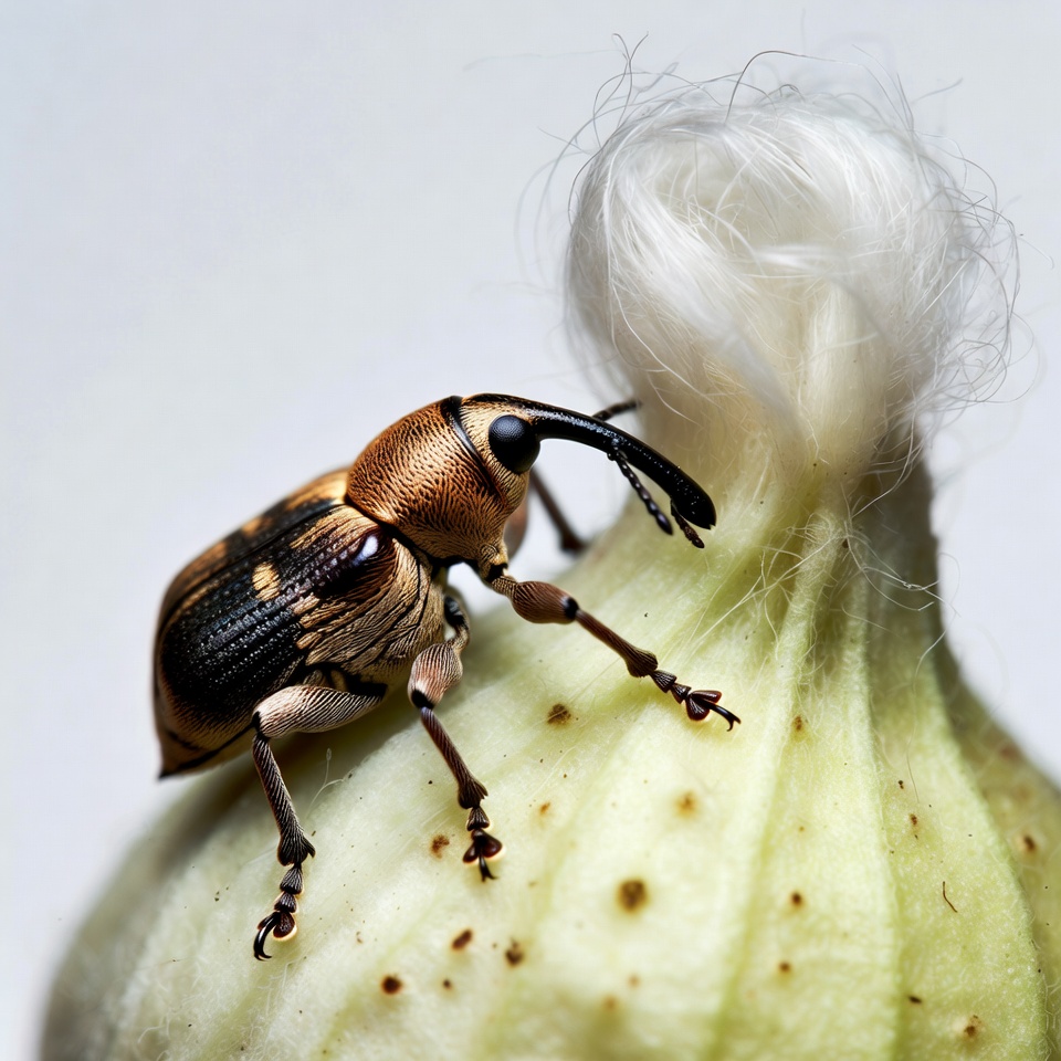 Insect on a cotton plant Insect on a cotton plant