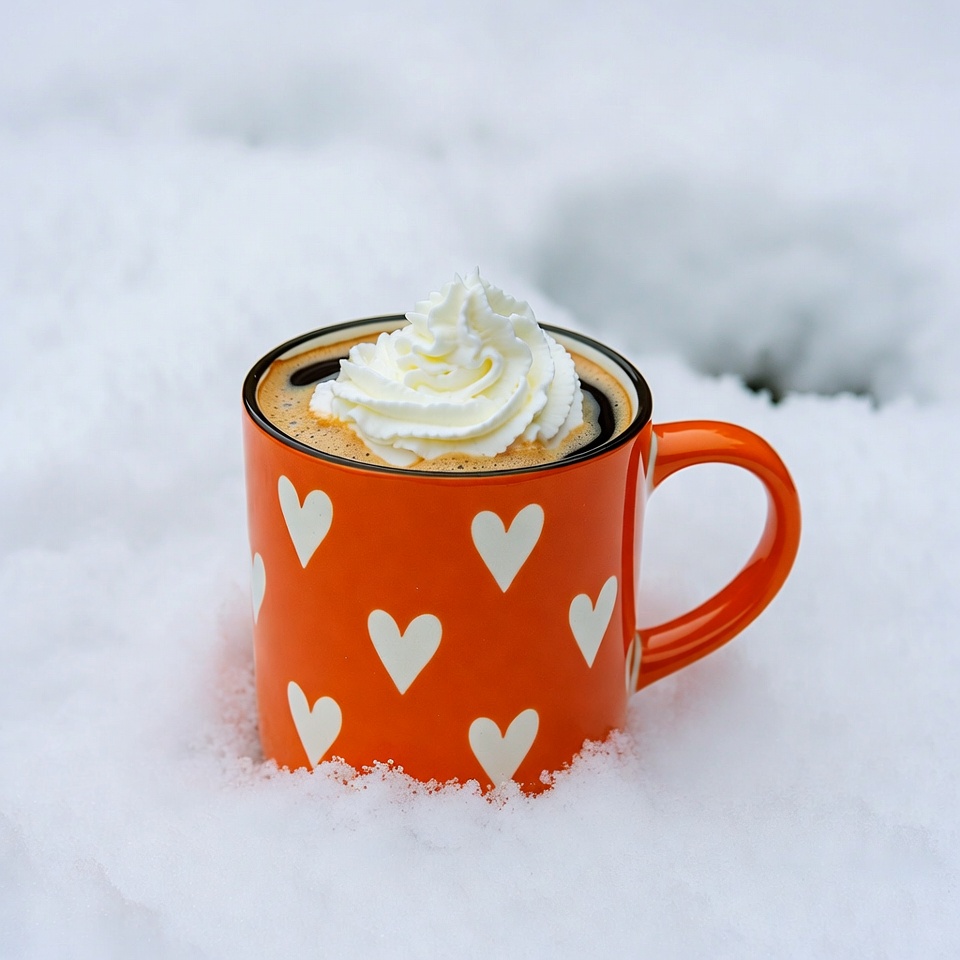 Coffee cup in the snow Coffee cup in the snow