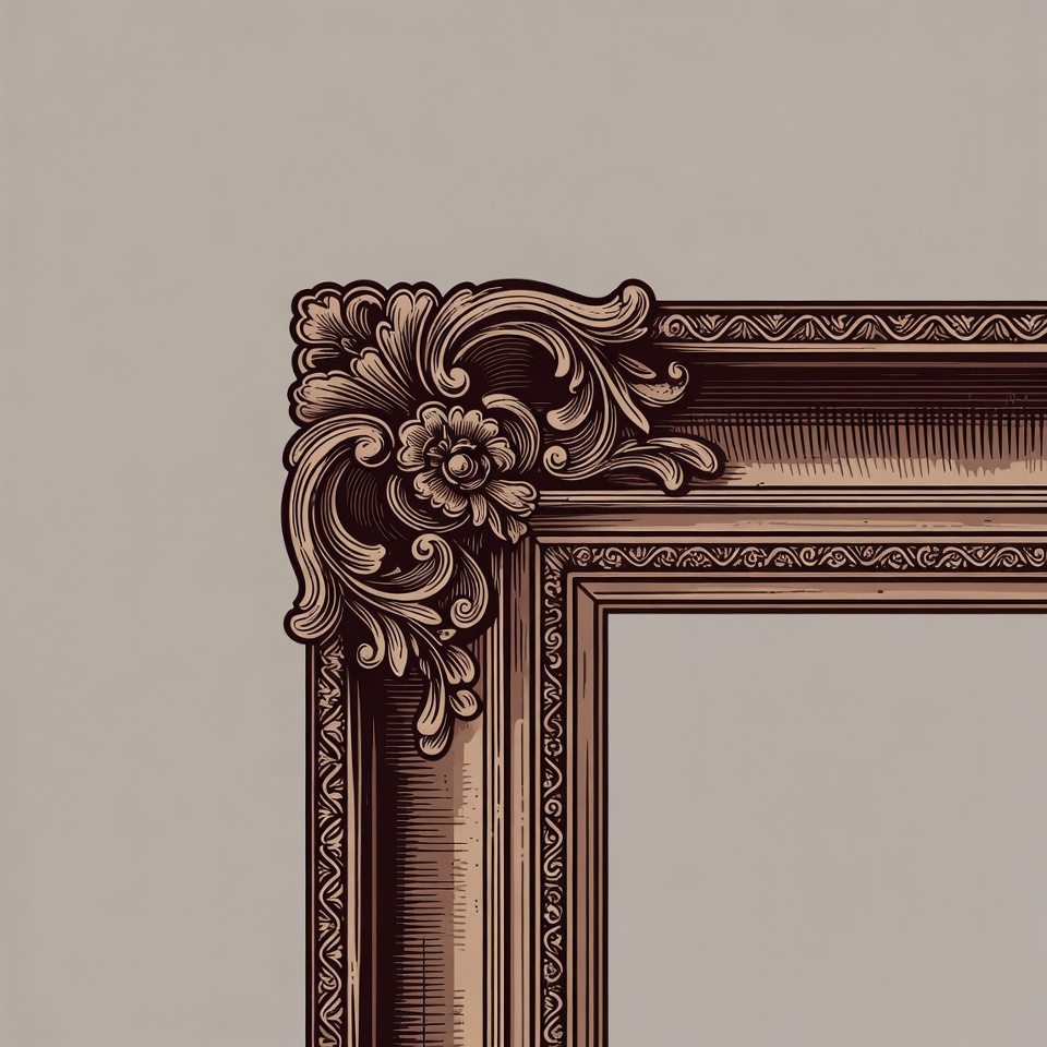Decorative picture frame design for art Decorative picture frame design for art