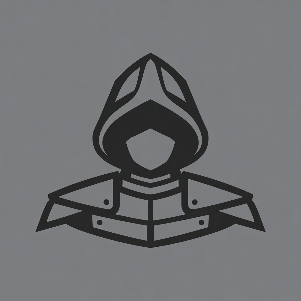 Dark hooded figure in silhouette Dark hooded figure in silhouette