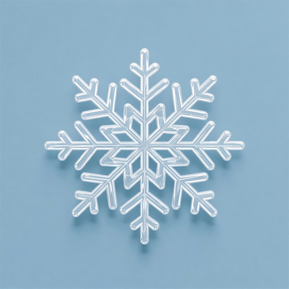 Snowflake shape on blue background Snowflake shape on blue background