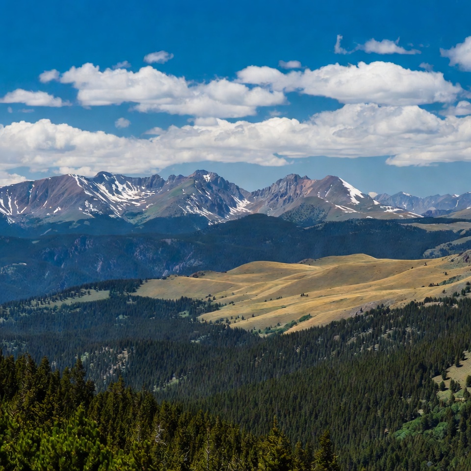 Scenic view of mountains and hills Scenic view of mountains and hills