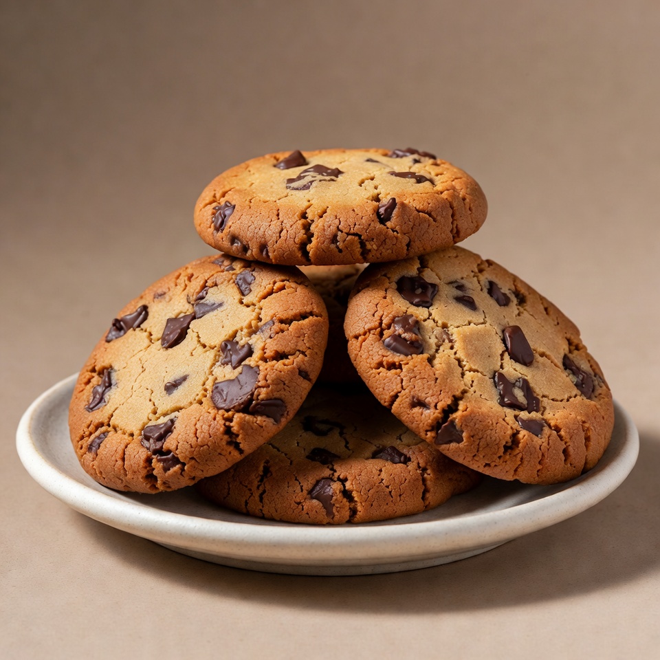 Cookies stacked on a plate Cookies stacked on a plate