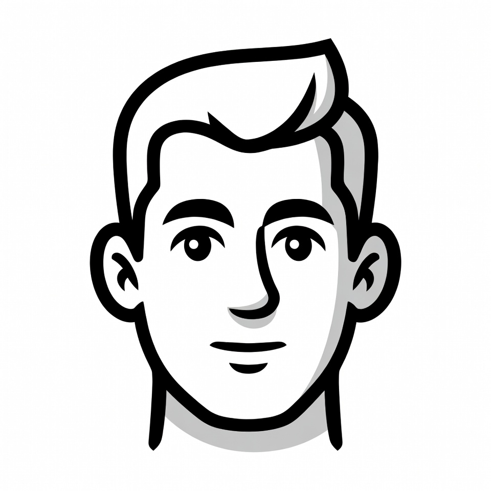 Man with short hairstyle and neutral expression Man with short hairstyle and neutral expression