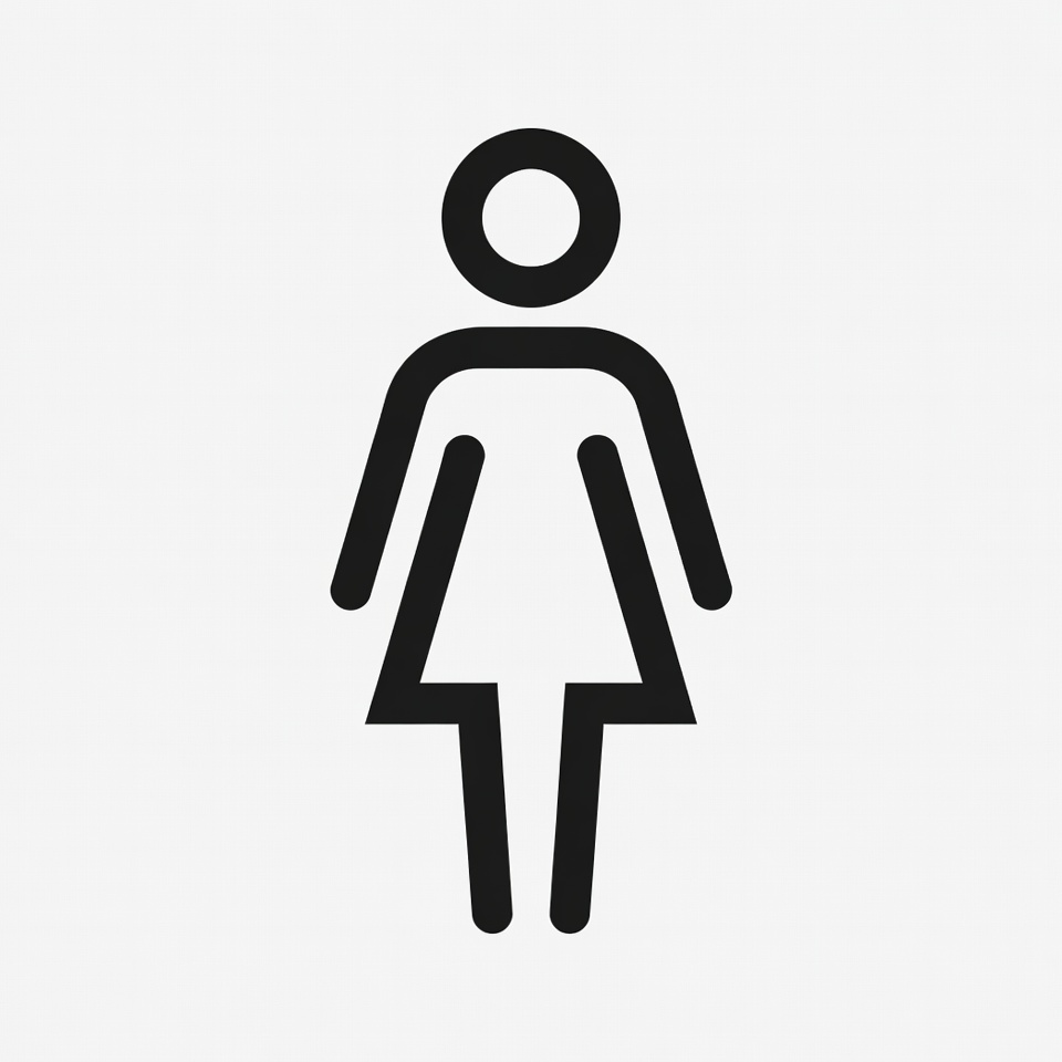 Simple figure of a woman symbol Simple figure of a woman symbol