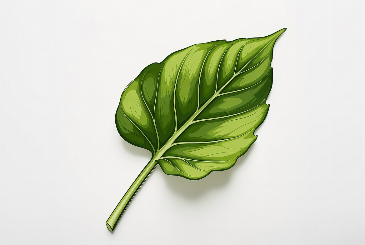 Leaf on white surface Leaf on white surface