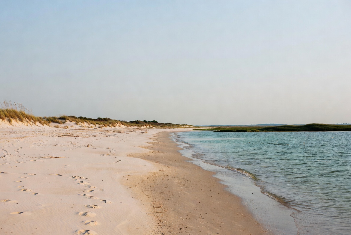 Sand and water meet at shore Sand and water meet at shore