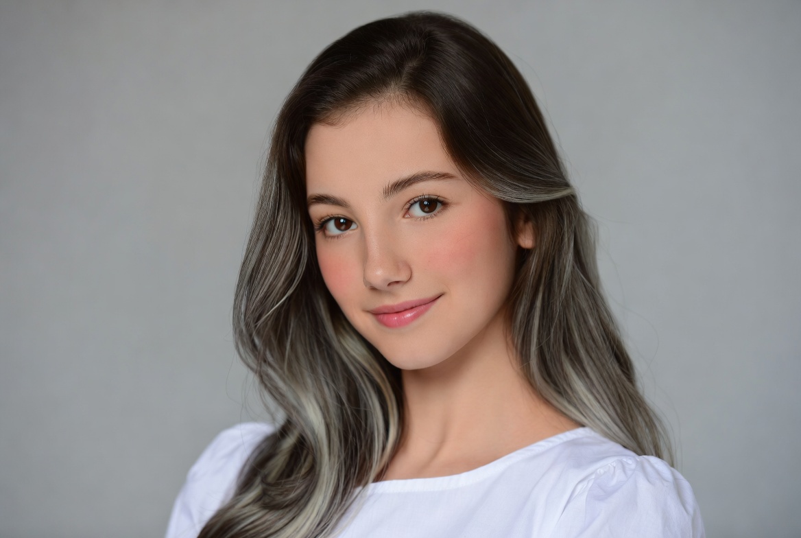 Portrait of a young woman with long hair Portrait of a young woman with long hair