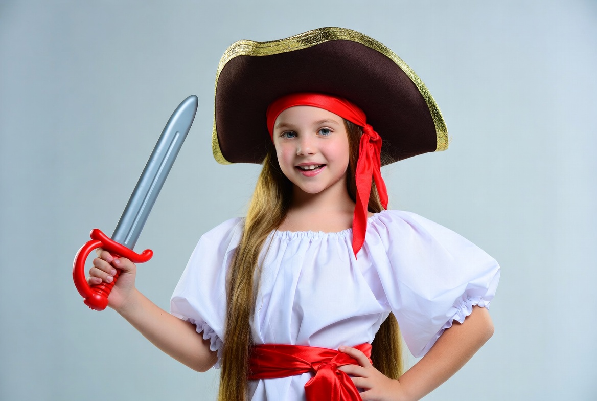 Little pirate with sword and hat Little pirate with sword and hat