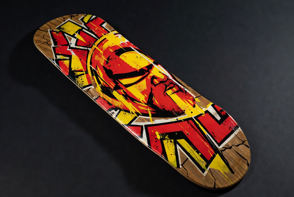Customized skateboard with bold design Customized skateboard with bold design