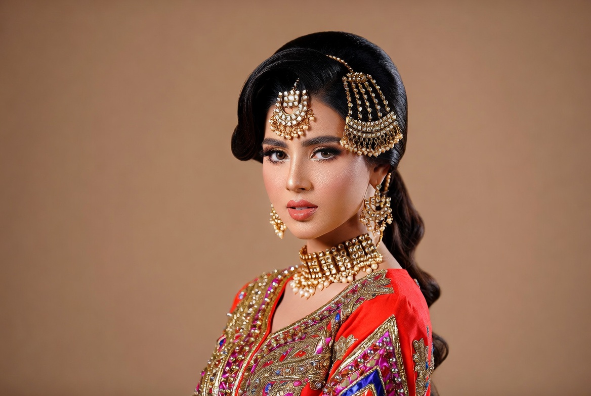 Traditional dress in colorful attire Traditional dress in colorful attire