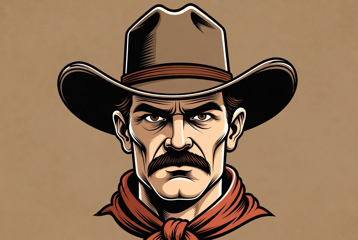 Cowboy with a hat and bandana Cowboy with a hat and bandana