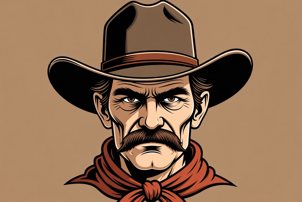 Cowboy with hat and bandana Cowboy with hat and bandana