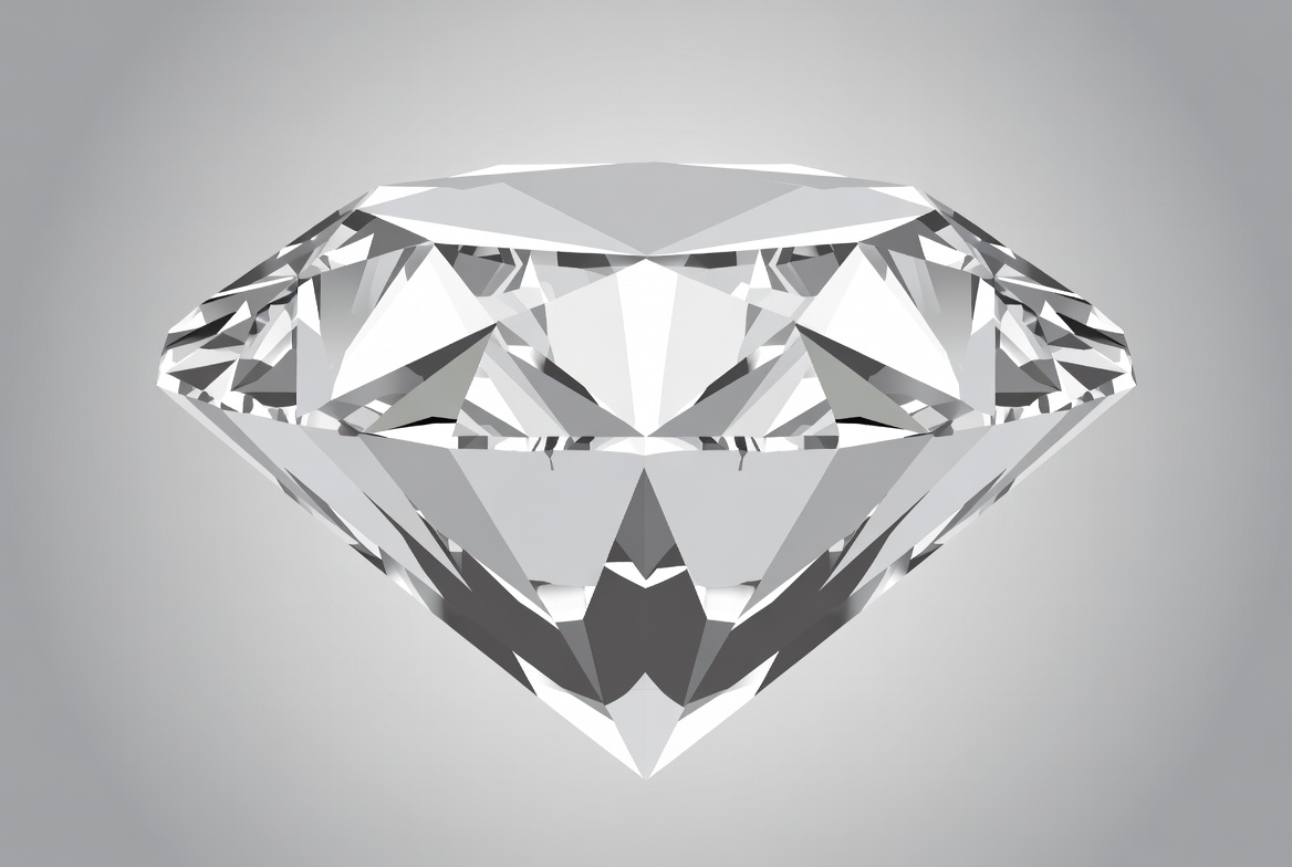 Clear diamond on light background Clear diamond on light background