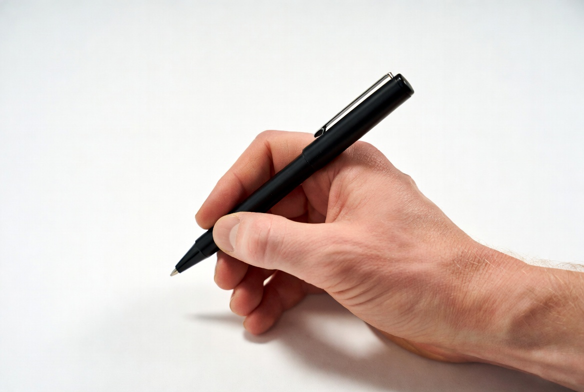 Writing with a black pen on white surface Writing with a black pen on white surface