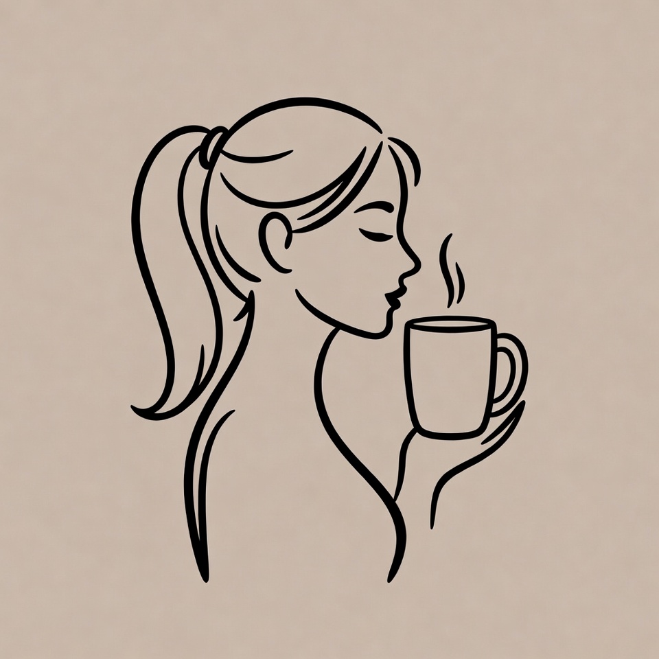 Woman holding a warm drink Woman holding a warm drink