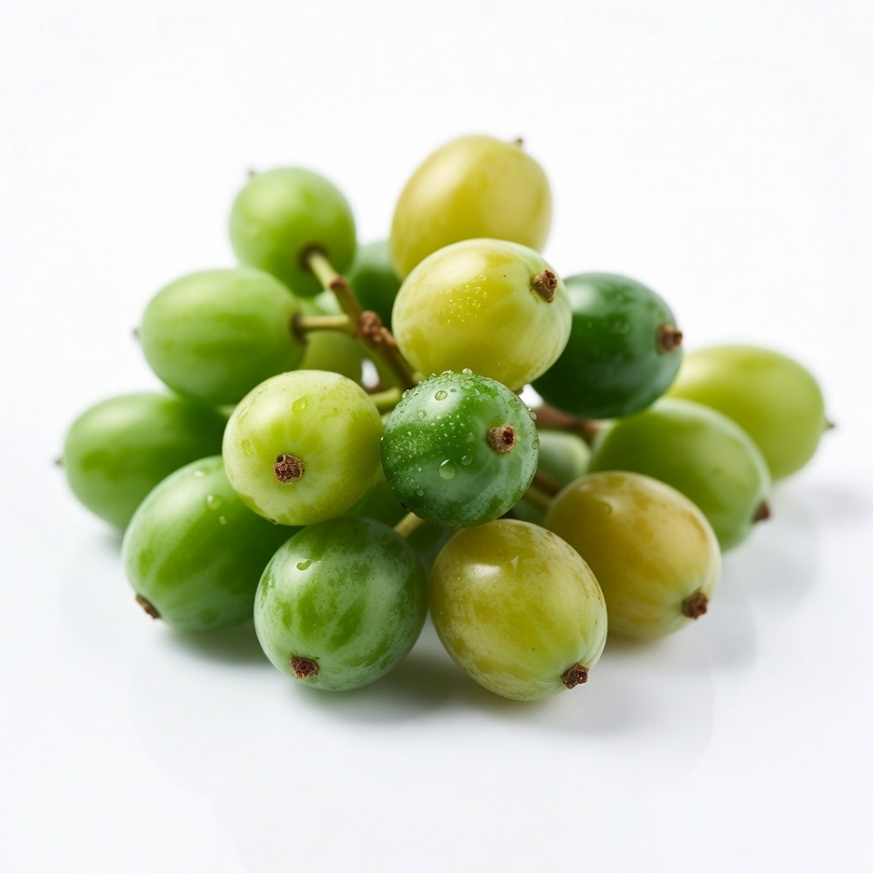 Fresh green grapes on white background Fresh green grapes on white background
