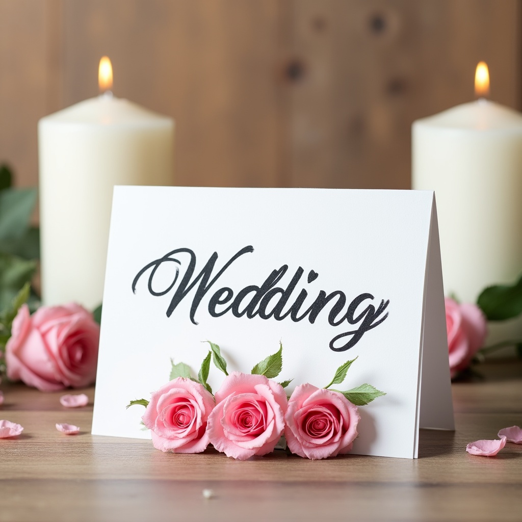 Roses and candles for wedding decoration Roses and candles for wedding decoration