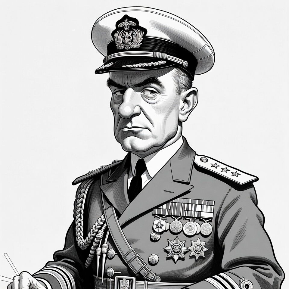 Historical military figure in uniform Historical military figure in uniform