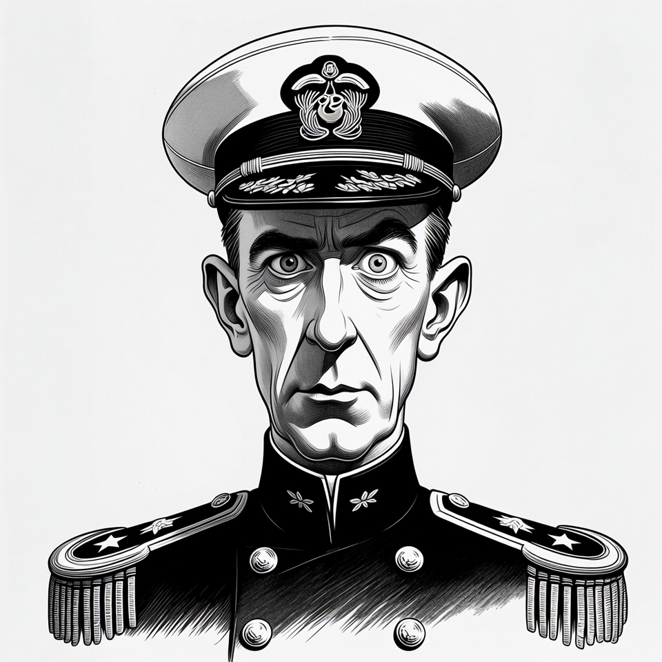 Portrait of a naval officer in uniform Portrait of a naval officer in uniform
