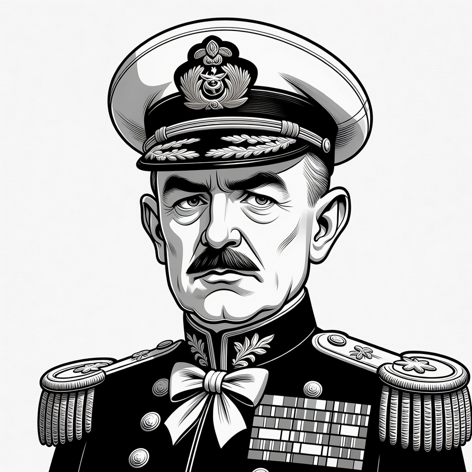 Portrait of military officer in uniform Portrait of military officer in uniform